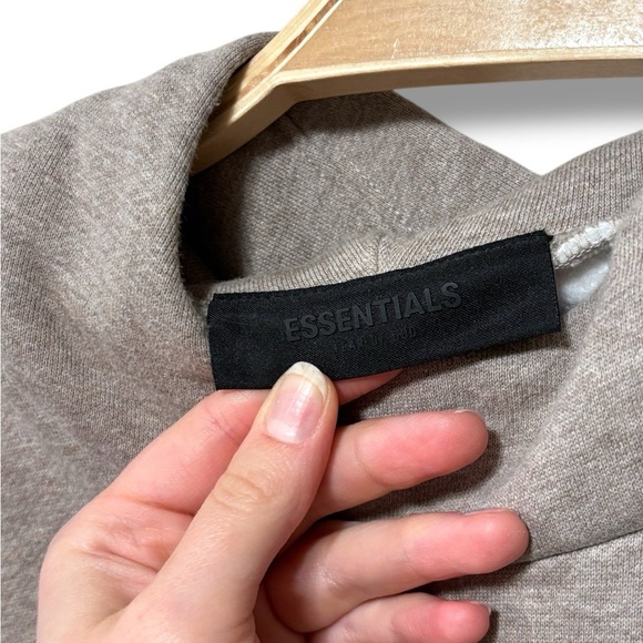 NWT ESSENTIALS Fear Of God Taupe Brown Grey Oversized Hoodie Sweatshirt Small - Picture 8 of 11
